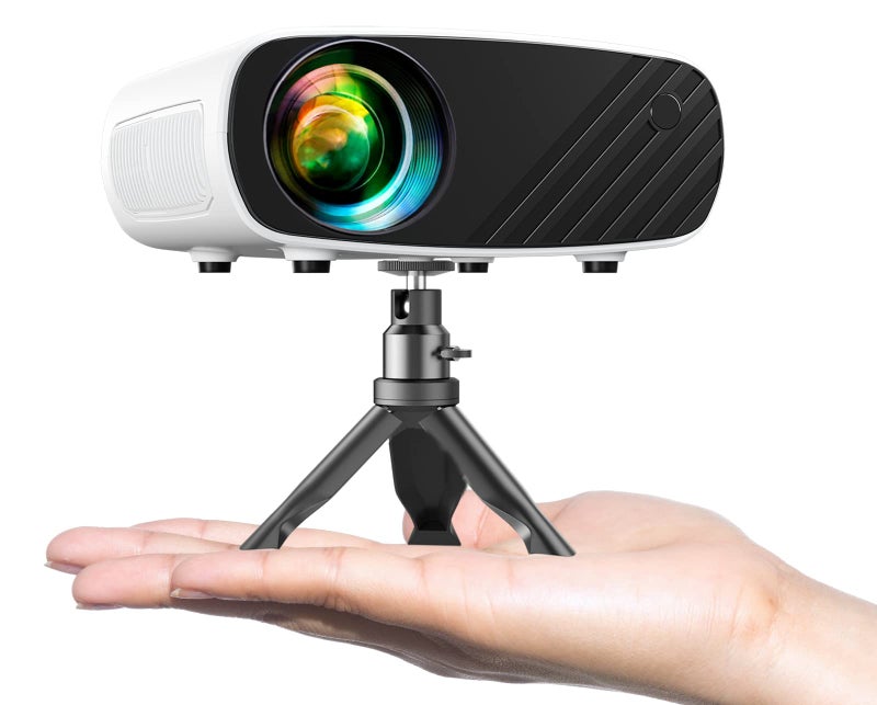 ELEPHAS Mini Projector, ELEPHAS Portable Projector for iPhone, 7000L with Synchronize Smartphone Screen, Movie Projector with 1080P HD/200 Screen Support, Compatible with Android/iOS/TV Stick/HDMI/USB/SD - Image 1